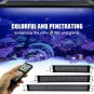 16W 72LED Solar Light Grass Lamp With Remote Control 19.96inch Suitable For Long Aquarium Black