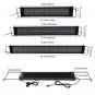 16W 72LED Solar Light Grass Lamp With Remote Control 19.96inch Suitable For Long Aquarium Black
