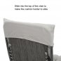 50x19" Folding Chair Cushion Gray