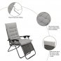 50x19" Folding Chair Cushion Gray