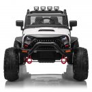 12V Ride On Car Truck with Remote Control, 3 Speeds, LED Light, White