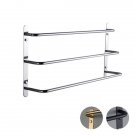 Stainless Steel Hand Polishing Finished Three Stagger Layers Towel Bars Towel Rack Wall Mounted