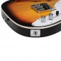 Glarry GTL Semi-Hollow Electric Guitar Pickups Maple Fingerboard White Pearl Pickguard Sunset Color