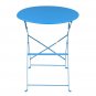 Iron Folding Three-Piece Set 2 Chairs 1 Table Blue