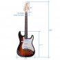 Glarry GST Rosewood Fingerboard Electric GuitarBagShoulder Strap Pick Whammy Bar Cord Sunset Color