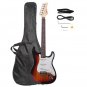 Glarry GST Rosewood Fingerboard Electric GuitarBagShoulder Strap Pick Whammy Bar Cord Sunset Color