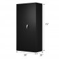 Metal File Storage Cabinet with Door and Shelves 72"H Lockable Steel Storage Cabinet with Adjustable
