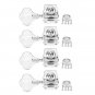 Glarry 4R Electric 4 String Bass Turning Pegs Tuners Keys Machine Heads Chrome