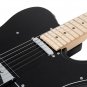 Glarry GTL Maple Fingerboard Electric Guitar Bag Strap Plectrum Connecting Wire Spanner Tool Black