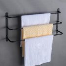 THREE Stagger Layers Towel Rack 304 Stainless Steel Towel Bars Bathroom Matte Black 23.62 inches