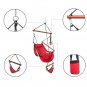 Oxford Cloth Hardwood With Cup Holder Wooden Stick Perforated 100kg Seaside Courtyard Oxford Red