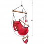 Oxford Cloth Hardwood With Cup Holder Wooden Stick Perforated 100kg Seaside Courtyard Oxford Red