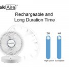 Geek Aire Portable table fan, rechargeable, 5 Speed Settings, WIFI function, Compatible white