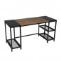 Computer Desk Black Wood Center