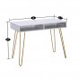 Marble Iron Foot Computer Table [103x55x80cm] White