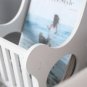 Modern European Style Round Side Lamp Magazine Coffee Table for Bedroom White