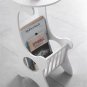 Modern European Style Round Side Lamp Magazine Coffee Table for Bedroom White
