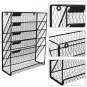 6 TierHanging File Holder Organizer Metal Chicken Wire Wall Mount Magazine Rack (Black)