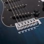 Stylish Electric Guitar with Black Pickguard Dark Blue