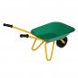 Kids Wheelbarrow Metal With Rubber Hand Grips, Outdoor Kids Toy Wheelbarrow Green