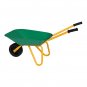 Kids Wheelbarrow Metal With Rubber Hand Grips, Outdoor Kids Toy Wheelbarrow Green