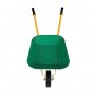 Kids Wheelbarrow Metal With Rubber Hand Grips, Outdoor Kids Toy Wheelbarrow Green