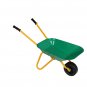 Kids Wheelbarrow Metal With Rubber Hand Grips, Outdoor Kids Toy Wheelbarrow Green