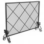 Thick Line Diamond Large Grid Decorative Iron Mesh Fireplace Screen (105 x 22.5 x 81.5)cm