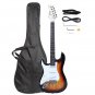 Glarry Rosewood Fingerboard Left Hand Electric Guitar Bag Strap Paddle Rocker Cable Sunset Color