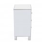 Modern and Contemporary Mirrored 3-Drawers Nightstand Bedside Table