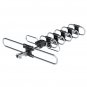Leadzm TA-M1 Frequency 470-860MHz 10m 3C2V Double-head Black Wire Outdoor Antenna without Stand