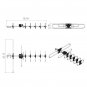 Leadzm TA-M1 Frequency 470-860MHz 10m 3C2V Double-head Black Wire Outdoor Antenna without Stand