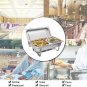 ZOKOP 9L*2 Double Grid Each Set 2*1/2 Stainless Steel Rectangular Buffet Stove