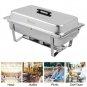 ZOKOP 9L*2 Double Grid Each Set 2*1/2 Stainless Steel Rectangular Buffet Stove