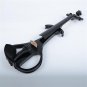 4/4" Basswood Electric Violin Case Rosin Head Set Bow Connecting Line Black
