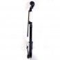 4/4" Basswood Electric Violin Case Rosin Head Set Bow Connecting Line Black