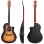 Glarry GT101 41 inch Acoustic Guitar Spruce Top Cutaway Round Voice Hole Round Back Sunset Color