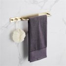 Strong Viscosity Adhesive Brushed Gold Towel Bar Holder Rack Robe Hook Kitchen Storage Rod Bathroom