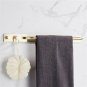 Strong Viscosity Adhesive Brushed Gold Towel Bar Holder Rack Robe Hook Kitchen Storage Rod Bathroom