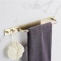 Strong Viscosity Adhesive Brushed Gold Towel Bar Holder Rack Robe Hook Kitchen Storage Rod Bathroom