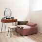 Bedroom Iron Dressing Table Simple Dressing Table Black Iron Foot Brown Desktop Light Three-Color