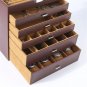 5-Storey Luxury Jewelry Box With MIRRO Necklaces Earrings Sunglasses, Bracelets, Watches, Etc, Brown