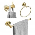 High Quality Rustproof Stainless Steel Brushed Gold Polishing Bathroom Accessories Set Robe Hooks