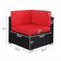 With Insulation Five-Piece Coffee Table Set Rattan Multi-Piece Set- Black Four-Wire