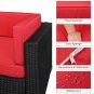 With Insulation Five-Piece Coffee Table Set Rattan Multi-Piece Set- Black Four-Wire