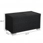 With Insulation Five-Piece Coffee Table Set Rattan Multi-Piece Set- Black Four-Wire