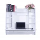 Exquisite Room-saving Wall Built-up Computer Desk White