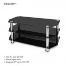 Leadzm TSG005 32-60" Corner Floor TV Stand 3-Tier Tempered Glass Shelves