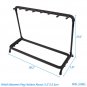 Glarry 7-Slot Guitar Holder Rack Stand Black