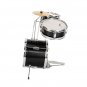 Glarry 13"x8" 3-Pieces Junior Kids Child Drum Set Kit Pedal Drum Stick Wrench Drum Stool Black